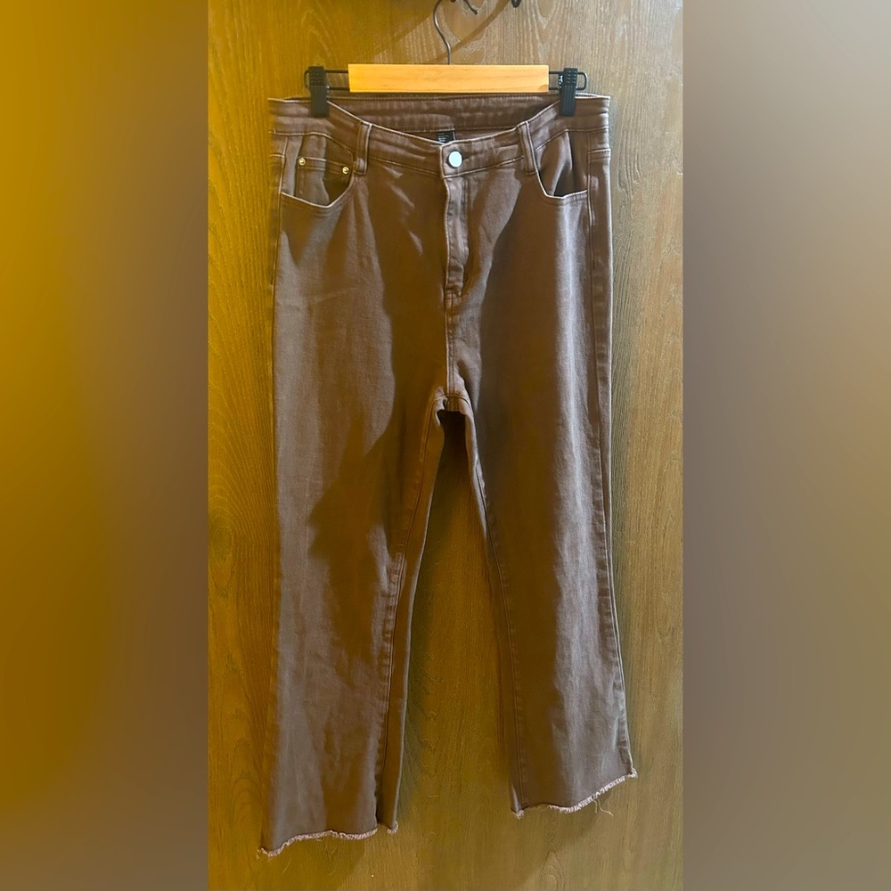 Cider Brown Denim Stretch Jeans - Size Large